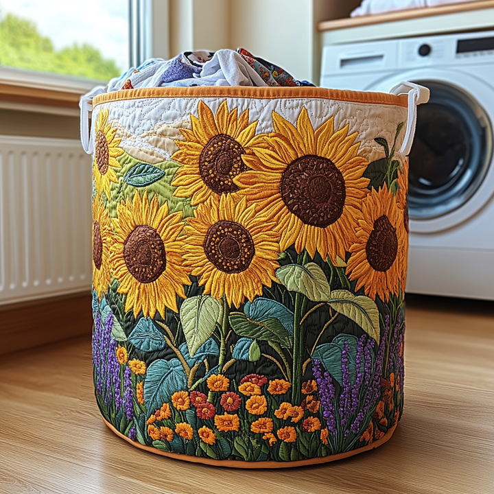 Cesta de Ropa Acolchada Sunflower Haven