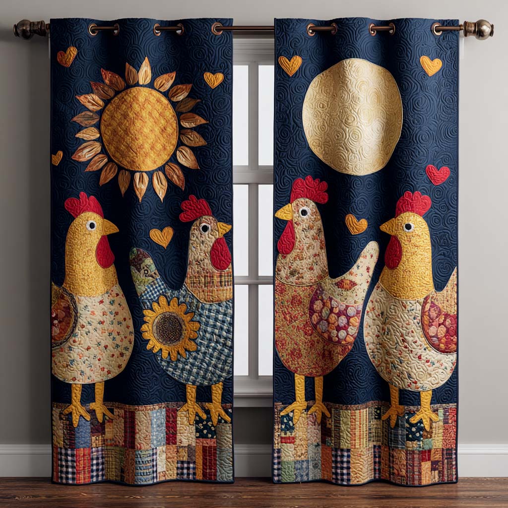 Cortinas Acolchadas delicias de pollitos soleados