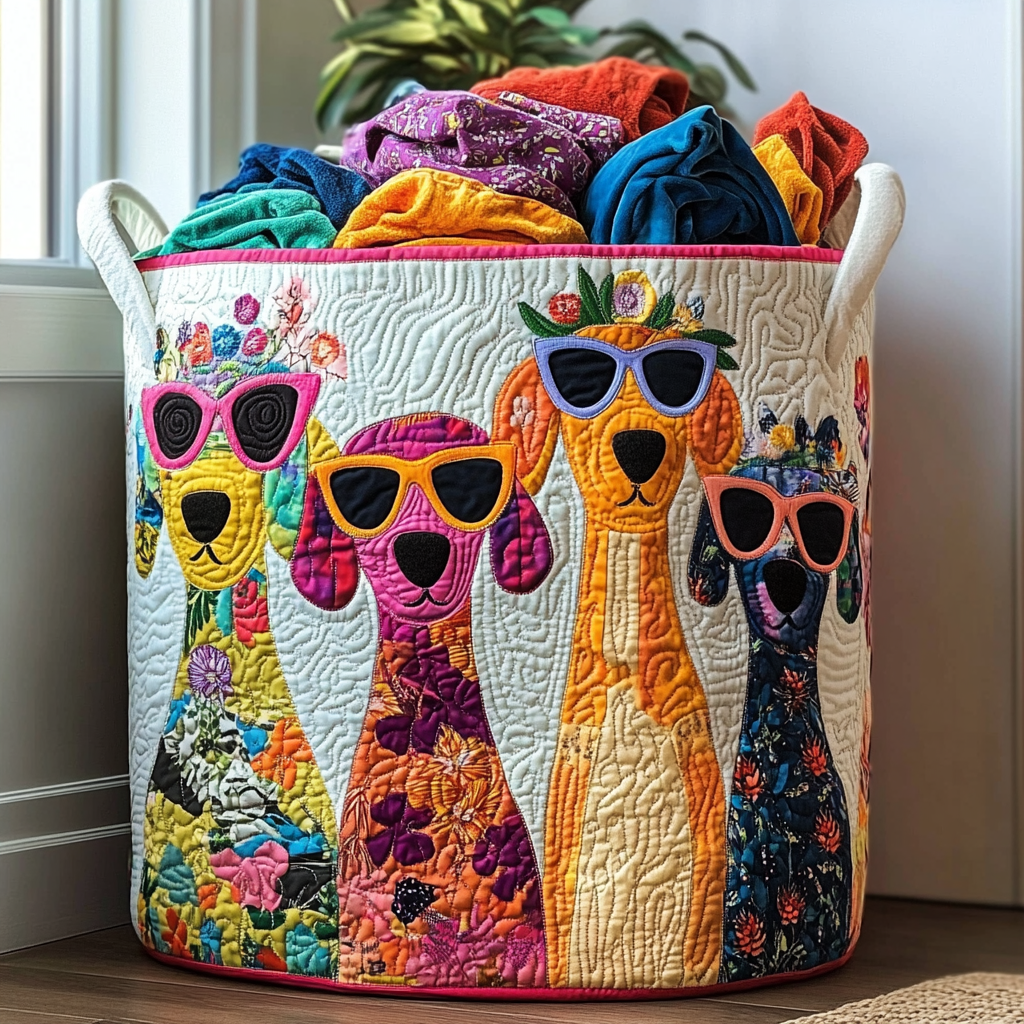 Cesta de Ropa Acolchada Sunny Dogs