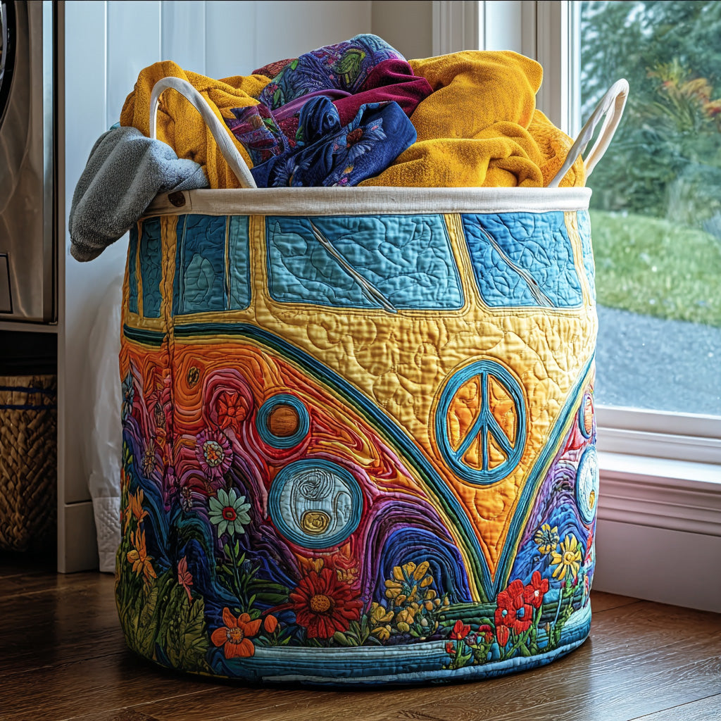 Cesta de Ropa Acolchada Van Hippie