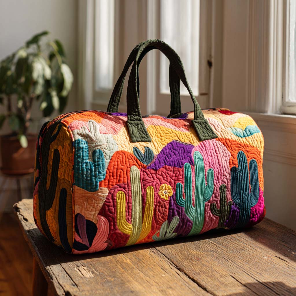Bolsa de Viaje de Cactus al Atardecer