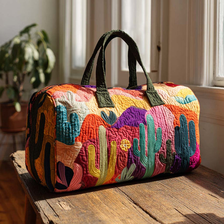 Bolsa de Viaje de Cactus al Atardecer