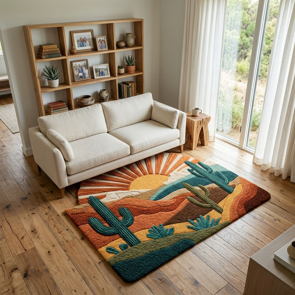Alfombra de Área de Forma Personalizada Sunset Valley