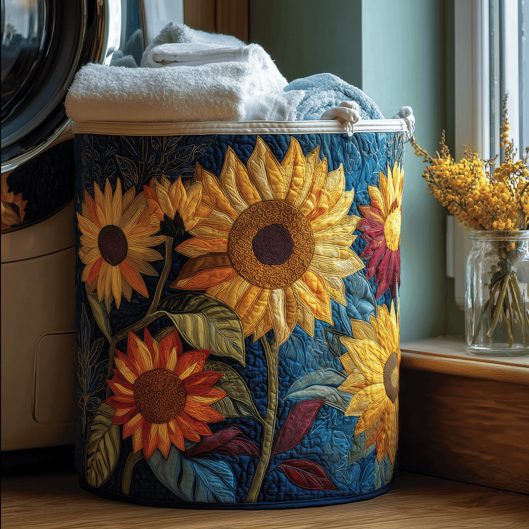 Cesta de Ropa Acolchada Floral Sunshine