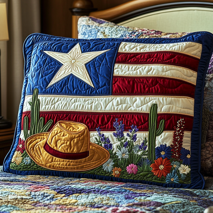 Funda de Almohada de Cama Acolchada Texas Heart