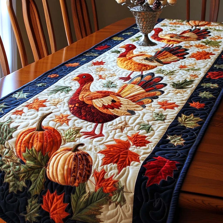 Caminito de Mesa Acolchado de Pavo para Acción de Gracias