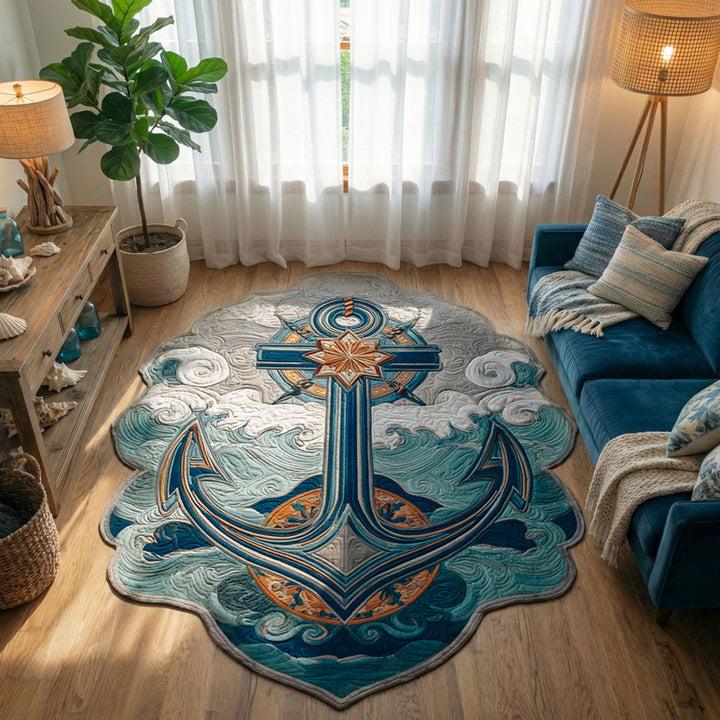 La Alfombra de Área Personalizada en Forma de Ancla Soberano