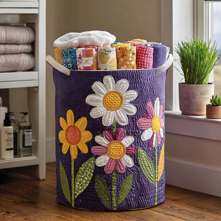 Cesta de Ropa Acolchada Timeless Blooming