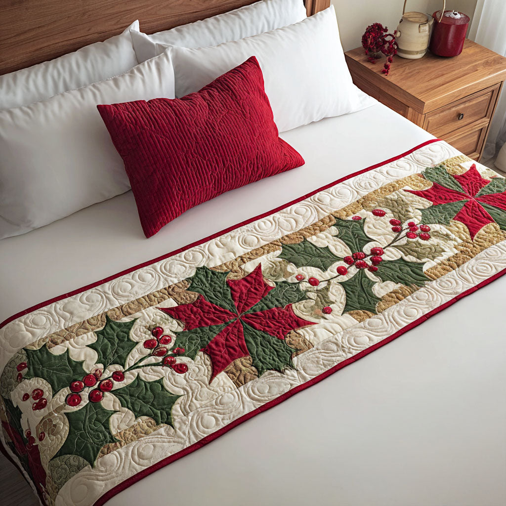 Caminito de Cama Navideño Acolchado