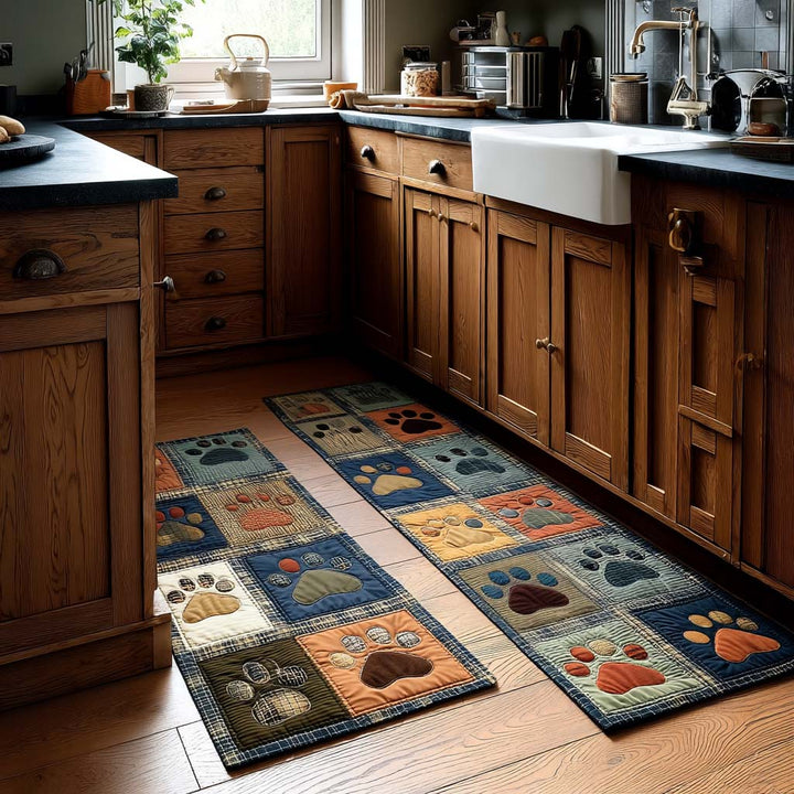 Alfombra de Área para Cocina Tiny Paw Trails