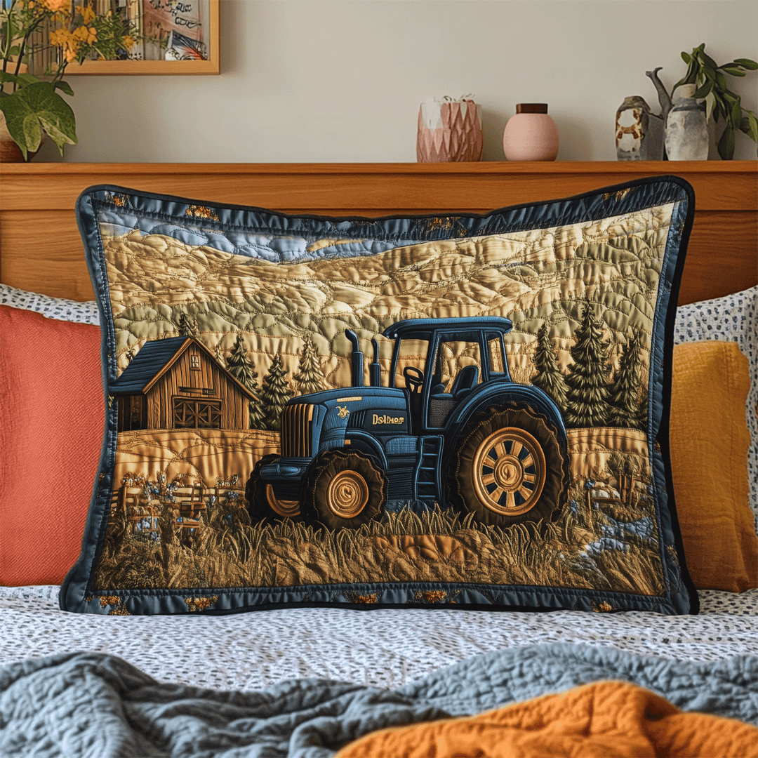 Funda de Almohada de Ropa de Cama Acolchada de Aventura de Tractor