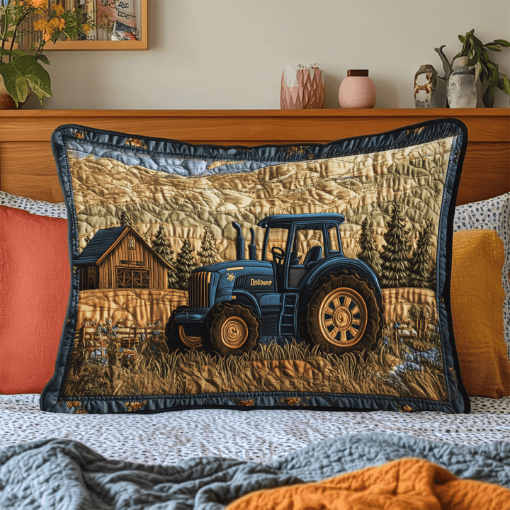 Funda de Almohada de Ropa de Cama Acolchada de Aventura de Tractor