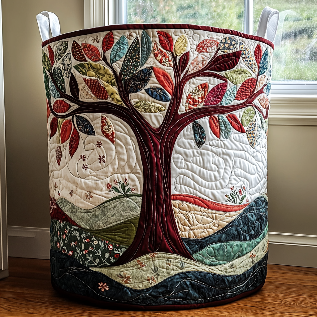 Cesta de Ropa Acolchada Tree Glow