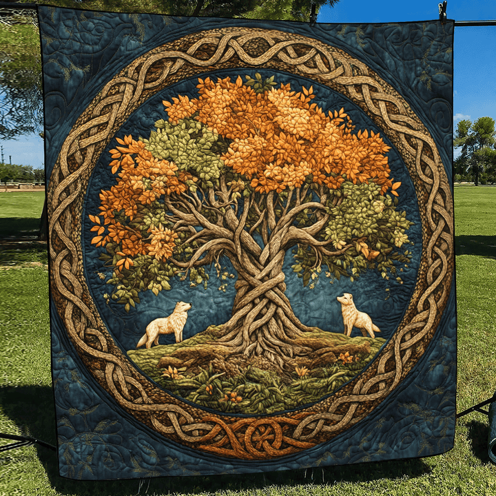 Manta Acolchada Árbol de la Vida