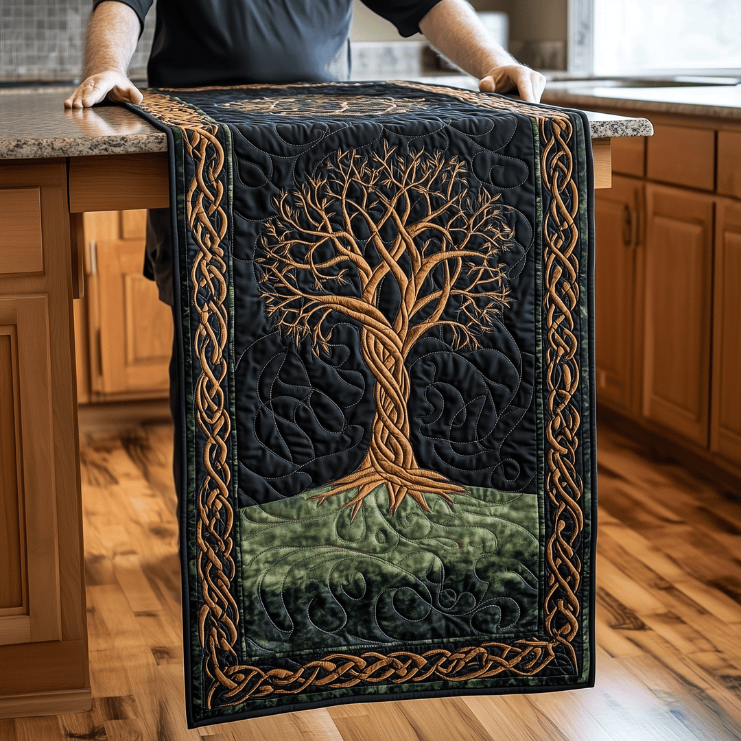 Elegante Caminito de Mesa Arbol de la Vida Acolchado