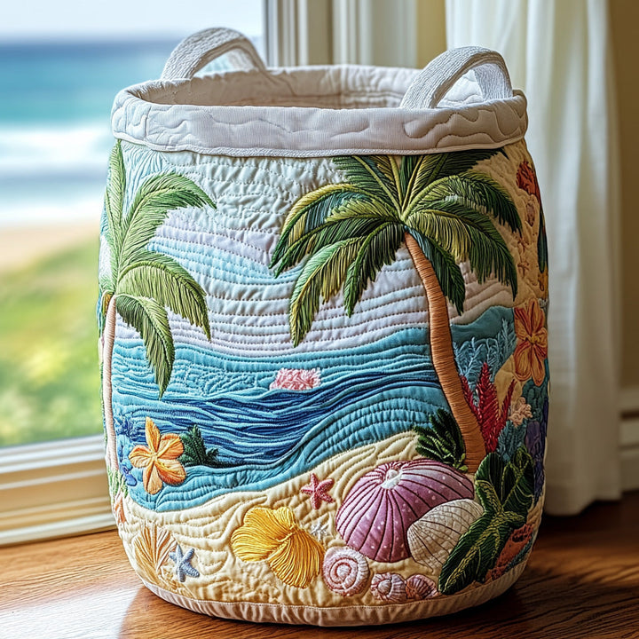 Cesta de Ropa Acolchada Tropic Haven