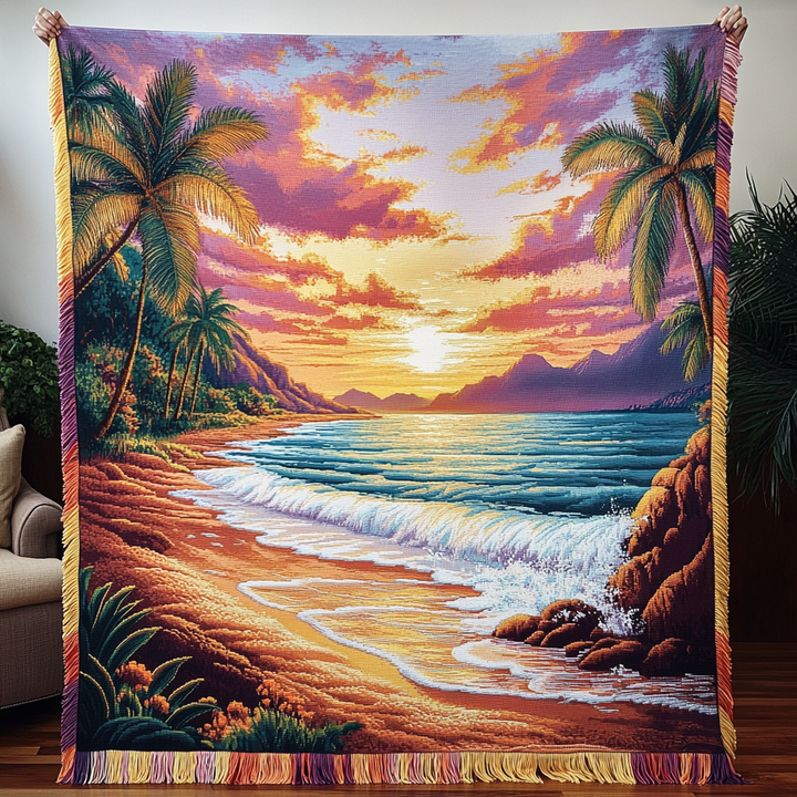 Manta Tejida Tropical Dawn