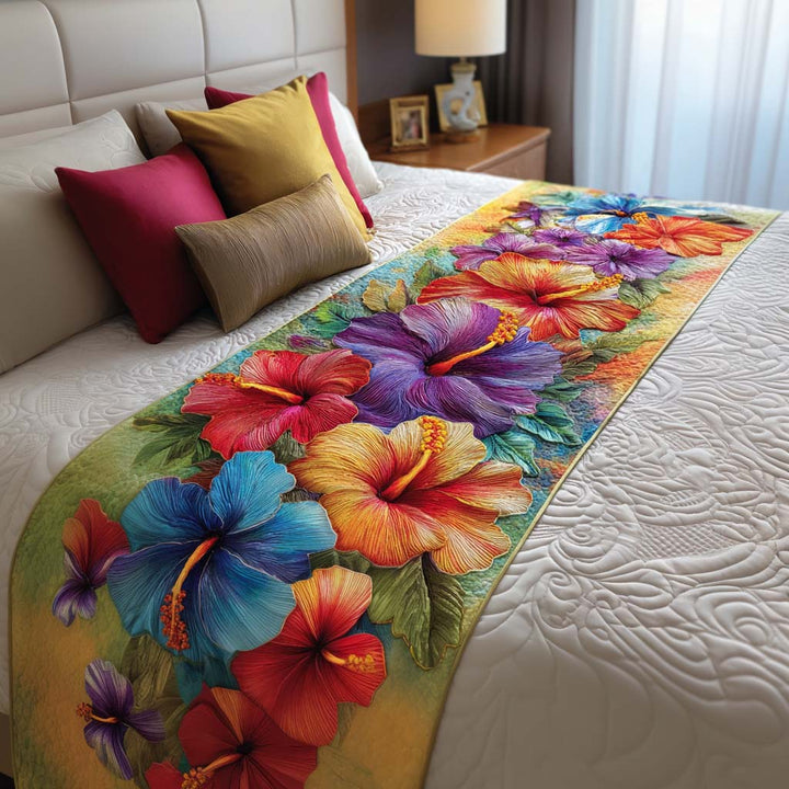 Caminito de Cama de Hibisco Tropical Acolchado