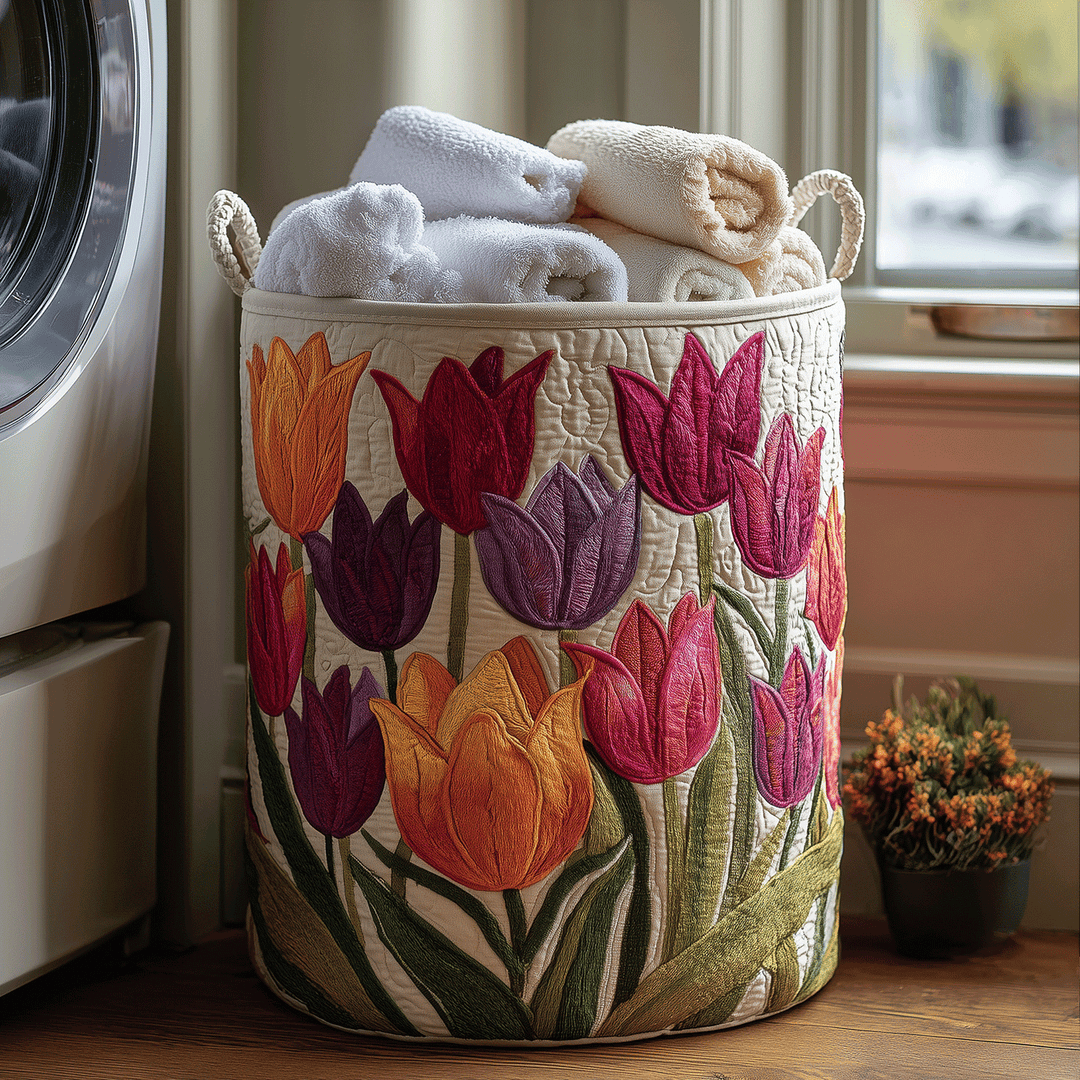 Cesta de Ropa Acolchada Tulip Joy