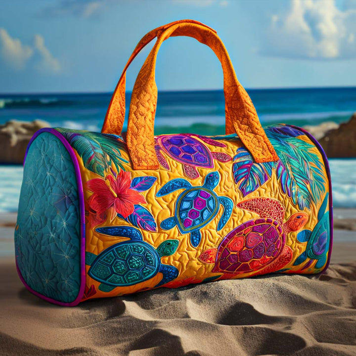 Bolsa de Duffle Acolchada Fiesta de Tortugas
