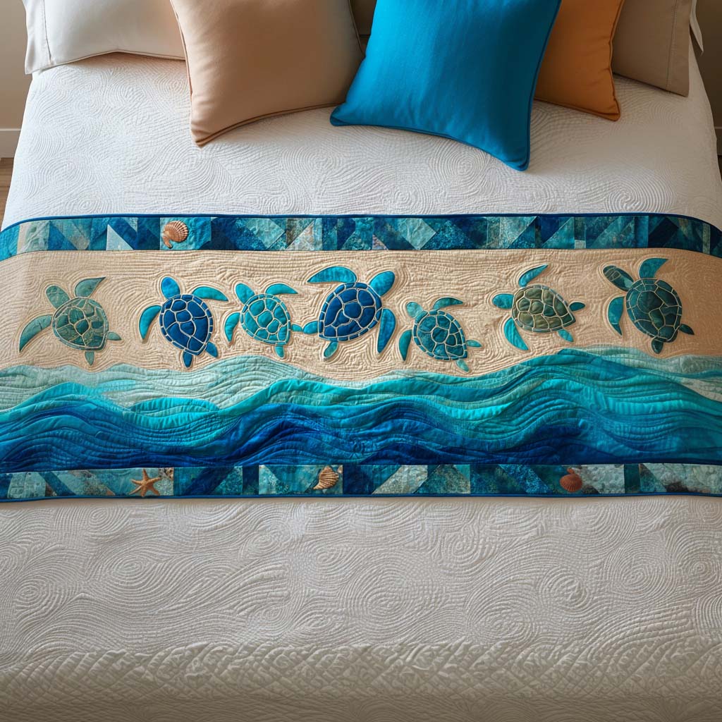 Caminito de Cama Acolchado Tortuga