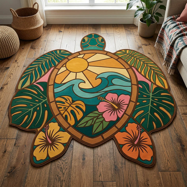 Alfombra de Área de Forma Personalizada Turtle Reef