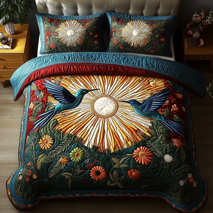 Juego de Ropa de Cama Acolchada Hummingbird
