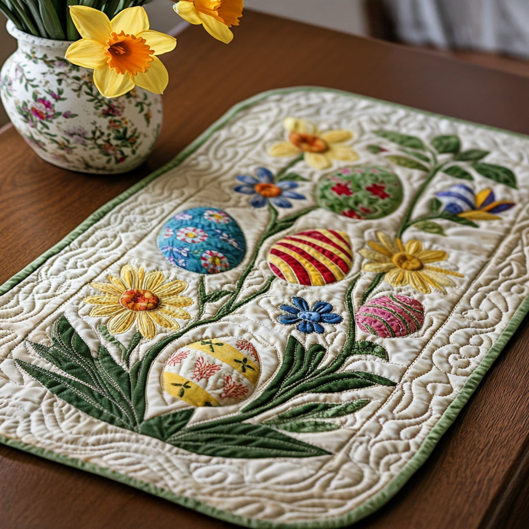 Mantel Individual Acolchado de Encanto Vintage para Pascua