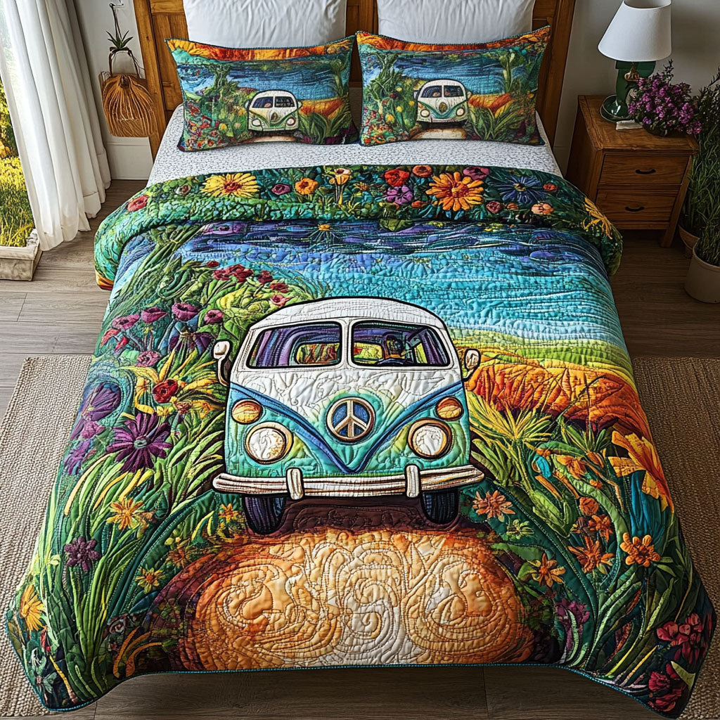 Juego de Ropa de Cama Acolchado de 3 Piezas Wanderlust Van