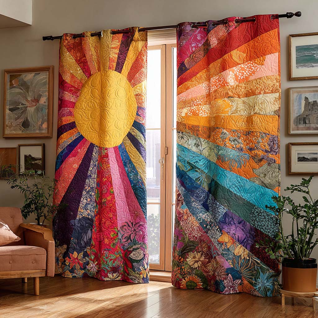 Cortinas Acolchadas Rayos Cálidos del Cañón