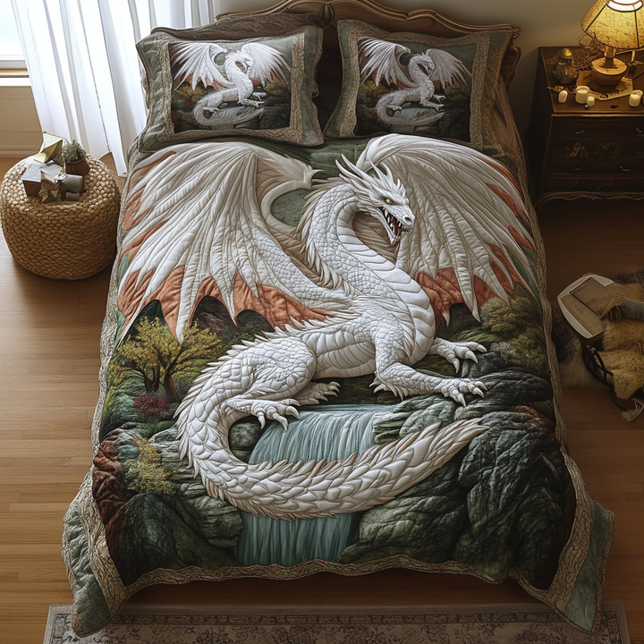 Juego de Ropa de Cama Acolchado de 3 Piezas Dragón