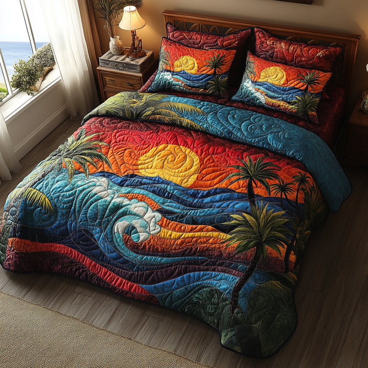Juego de Ropa de Cama Acolchado de 3 Piezas Waves Wanderlust