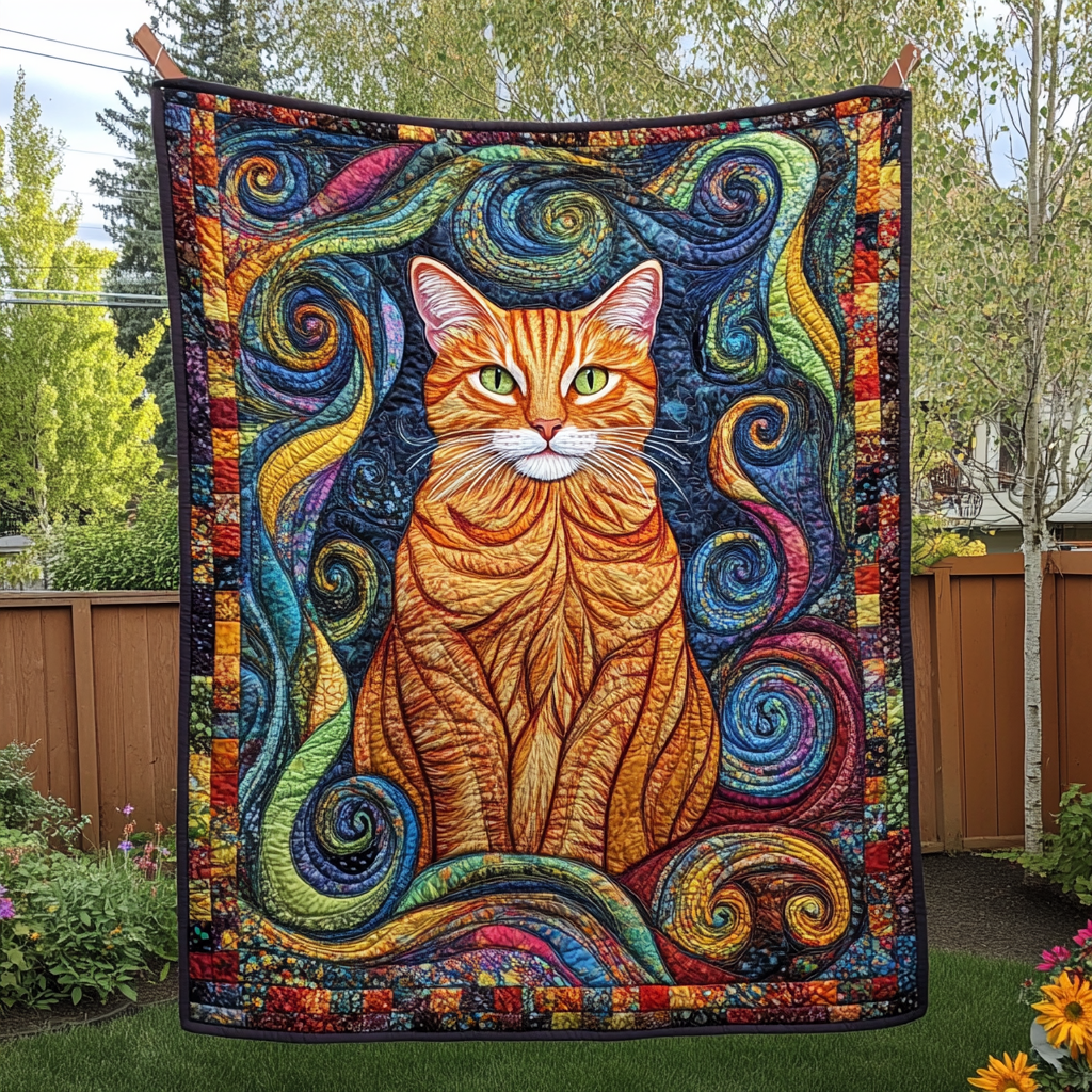 Manta Acolchada de Gato Caprichoso