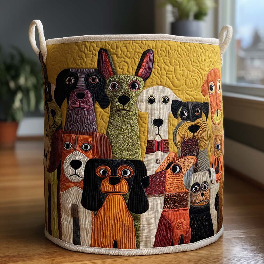 Cesta de Ropa Acolchada Whimsy Woofs