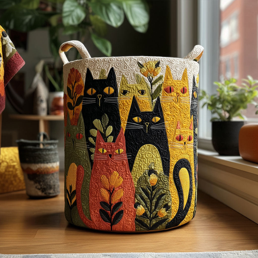 Cesta de Ropa Acolchada Whisker Patch