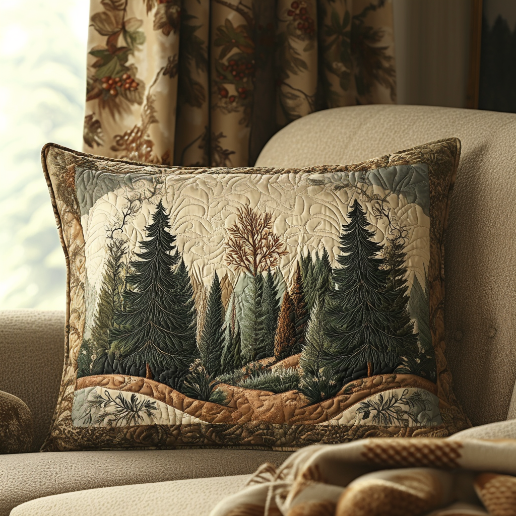 Funda de Almohada de Edredón Susurrante de Árboles
