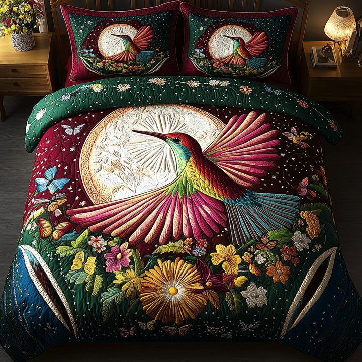 Juego de Ropa de Cama Acolchada Hummingbird