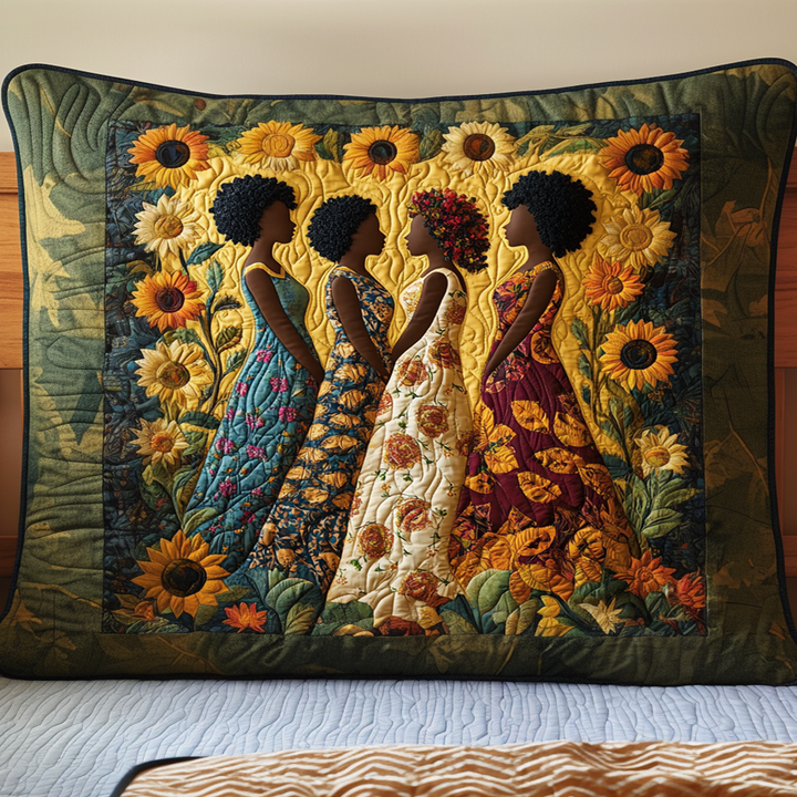 Susurros de Oro Funda de Almohada Acolchada