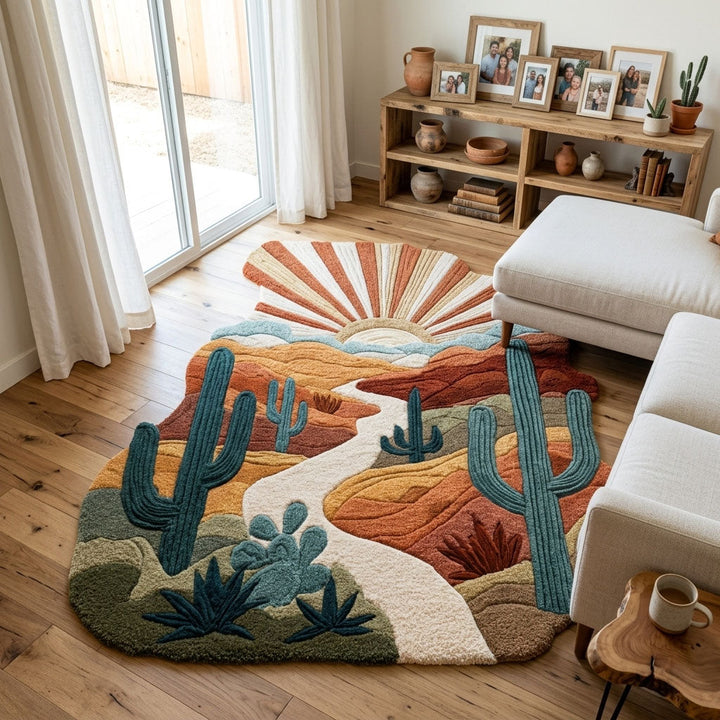 Alfombra de Área de Forma Personalizada Wild Petal