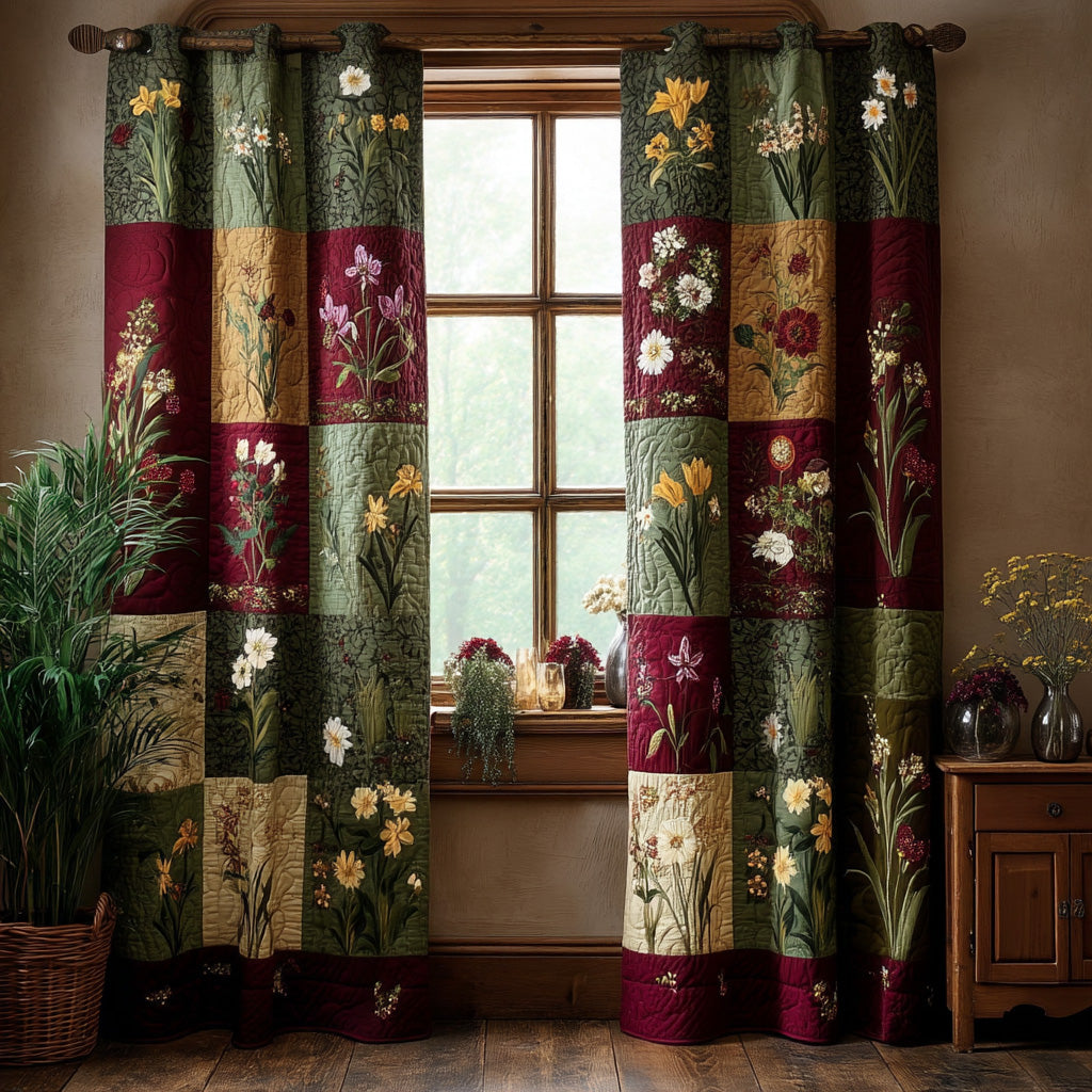 Cortinas Acolchadas Sueños de Flores Silvestres