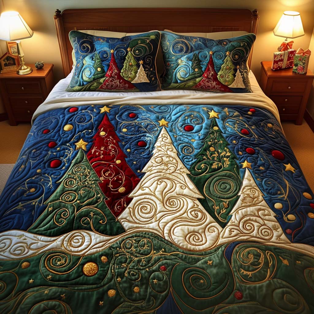 Juego de Ropa de Cama Acolchado de Invierno Radiante de 3 Piezas