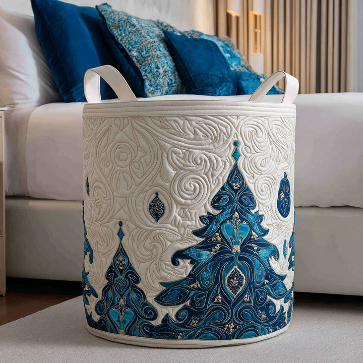 Cesta de Ropa Acolchada de Navidad