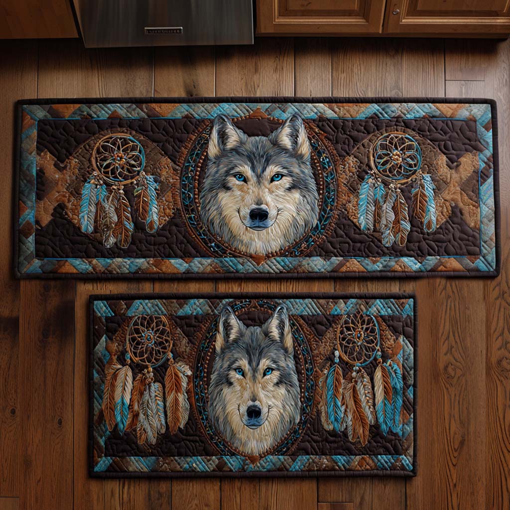 Alfombra de Cocina con Atrapasueños de Lobo