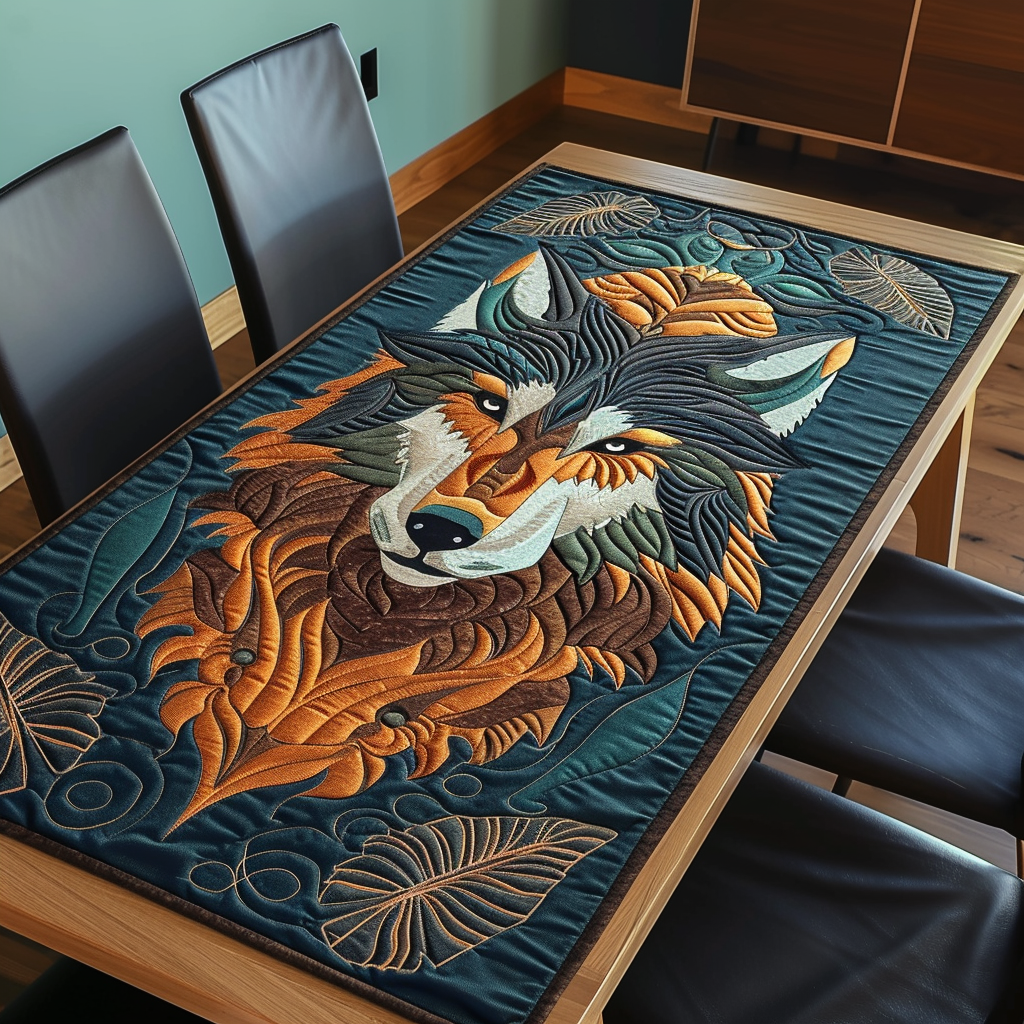 Caminito de Mesa Acolchado Majestuosidad del Bosque Lobo