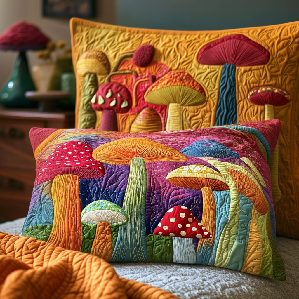 Funda de Almohada Acolchada Encanto del Bosque