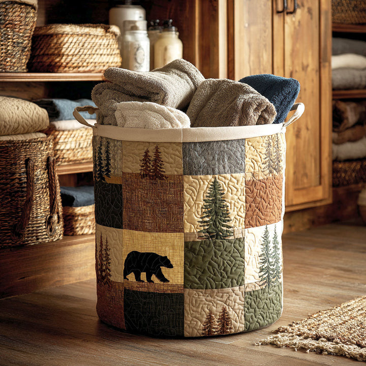 Cesta de Ropa Acolchada Woodland Patch