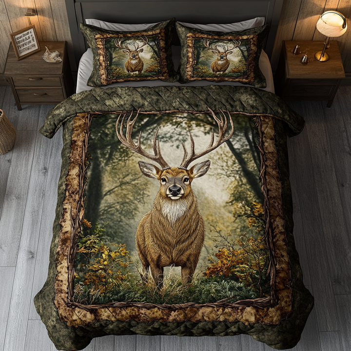 Juego de Ropa de Cama Acolchado de 3 Piezas Woodland Wanderer