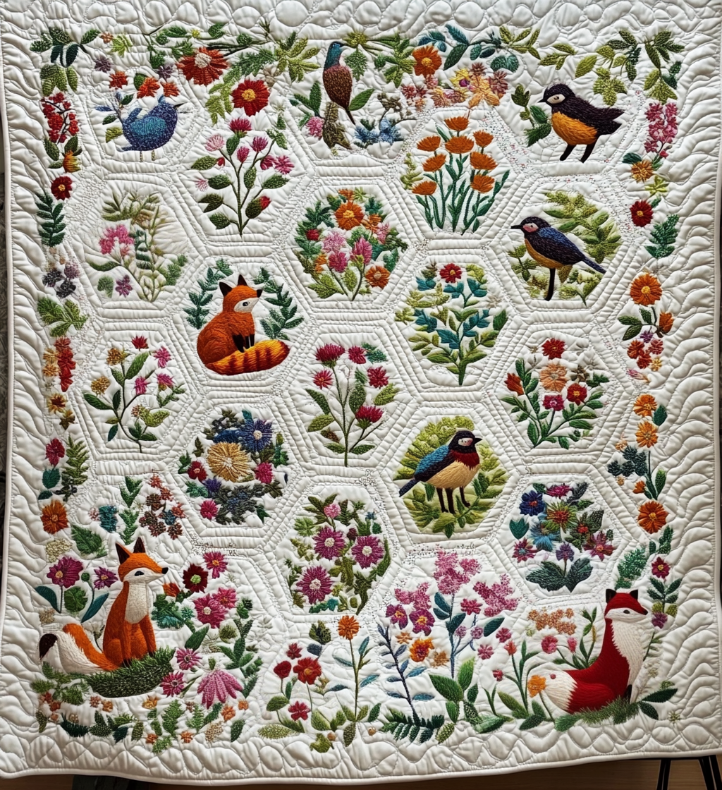 Manta Acolchada Woodland Whimsy