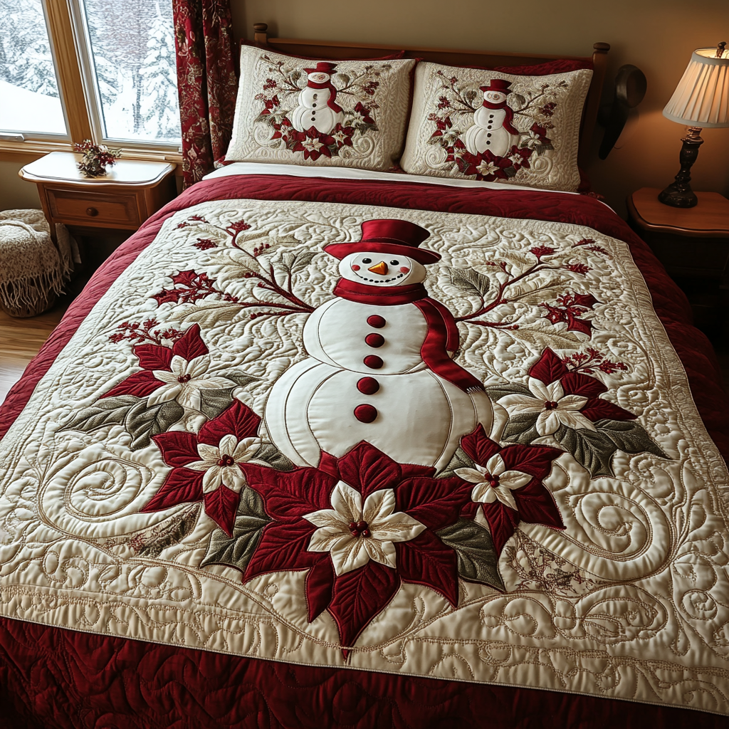 Juego de Ropa de Cama Acolchada de 3 Piezas Yuletide Glow