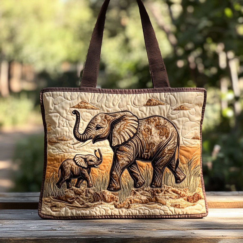 Bolsa Tote Acolchada Elephant Love Path